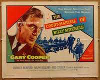 f139 COURT-MARTIAL OF BILLY MITCHELL half-sheet movie poster '56 Cooper