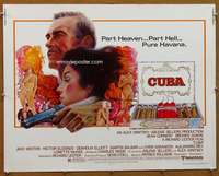 f144 CUBA half-sheet movie poster '79 Sean Connery, Brooke Adams, cool art