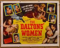 f148 DALTONS' WOMEN half-sheet movie poster '50 Tom Neal, Pamela Blake