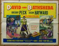 f152 DAVID & BATHSHEBA style A half-sheet movie poster '51 Peck, Hayward