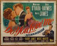f170 DO YOU LOVE ME half-sheet movie poster '46 Maureen O'Hara, Harry James