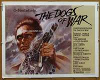 f171 DOGS OF WAR half-sheet movie poster '81 Christopher Walken w/gun!