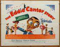 f178 EDDIE CANTOR STORY half-sheet movie poster '53 Keefe Brasselle
