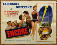 f180 ENCORE half-sheet movie poster '52 W. Somerset Maugham, English!
