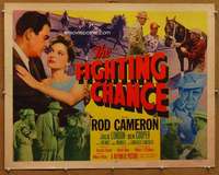 f193 FIGHTING CHANCE half-sheet movie poster '55 Rod Cameron, horse racing!