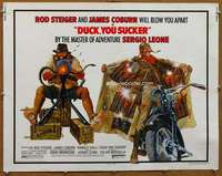 f194 FISTFUL OF DYNAMITE half-sheet movie poster '72 Duck You Sucker!