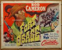 f203 FORT OSAGE half-sheet movie poster '52 Rod Cameron, Jane Nigh