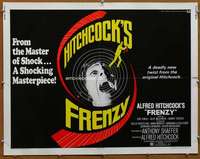 f207 FRENZY half-sheet movie poster '72 Hitchcock, Anthony Shaffer