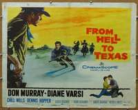 f208 FROM HELL TO TEXAS half-sheet movie poster '58 Don Murray, Diane Varsi