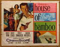 f245 HOUSE OF BAMBOO style A half-sheet movie poster '55 Samuel Fuller