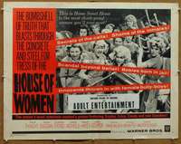 f249 HOUSE OF WOMEN half-sheet movie poster '62 wild female convicts!