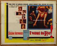 f258 I WANT TO LIVE style B half-sheet movie poster '58 Susan Hayward