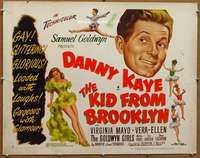 f279 KID FROM BROOKLYN style B half-sheet movie poster '46 Danny Kaye, Mayo