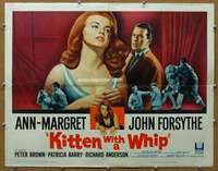 f284 KITTEN WITH A WHIP half-sheet movie poster '64 sexy Ann-Margret!