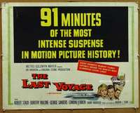 f298 LAST VOYAGE style B half-sheet movie poster '60 Stack, Woody Strode