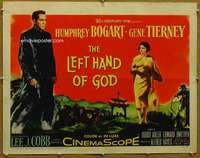 f300 LEFT HAND OF GOD half-sheet movie poster '55 priest Humphrey Bogart!