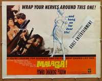 f317 MALAGA half-sheet movie poster '62 Trevor Howard, Dorothy Dandridge