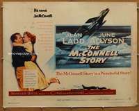 f335 McCONNELL STORY half-sheet movie poster '55 Alan Ladd, June Allyson