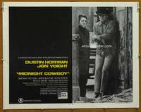 f338 MIDNIGHT COWBOY half-sheet movie poster '69 Dustin Hoffman, Jon Voight