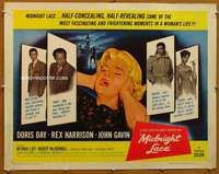 f339 MIDNIGHT LACE half-sheet movie poster '60 Doris Day, Rex Harrison
