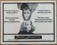 f341 MINNIE & MOSKOWITZ half-sheet movie poster '71 Cassavetes, Rowlands
