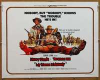 f352 MY NAME IS NOBODY half-sheet movie poster '74 Henry Fonda, Hill