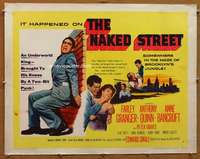 f359 NAKED STREET style B half-sheet movie poster '55 Quinn, Anne Bancroft