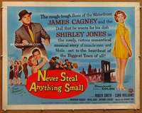 f364 NEVER STEAL ANYTHING SMALL half-sheet movie poster '59 James Cagney