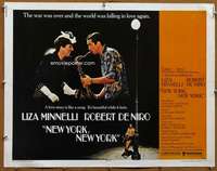 f365 NEW YORK NEW YORK half-sheet movie poster '77 Robert De Niro, Minnelli