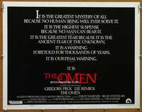 f378 OMEN style E half-sheet movie poster '76 Peck, Lee Remick, horror!