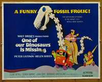 f380 ONE OF OUR DINOSAURS IS MISSING half-sheet movie poster '75 Disney