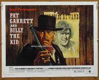 f393 PAT GARRETT & BILLY THE KID half-sheet movie poster '73 Bob Dylan