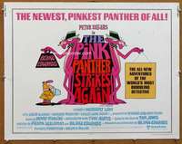 f402 PINK PANTHER STRIKES AGAIN half-sheet movie poster '76 Peter Sellers