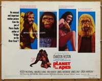 f404 PLANET OF THE APES half-sheet movie poster '68 Charlton Heston