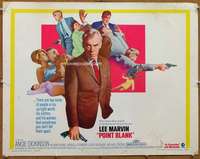 f408 POINT BLANK half-sheet movie poster '67 Lee Marvin, Angie Dickinson