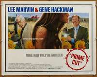 f409 PRIME CUT half-sheet movie poster '72 Lee Marvin, Gene Hackman