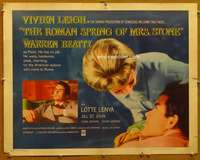 f428 ROMAN SPRING OF MRS STONE half-sheet movie poster '62 Beatty, Leigh