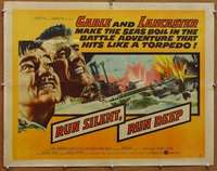 f433 RUN SILENT, RUN DEEP style A half-sheet movie poster '58 Clark Gable