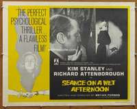 f438 SEANCE ON A WET AFTERNOON half-sheet movie poster '64 Attenborough