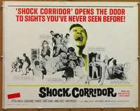 f447 SHOCK CORRIDOR half-sheet movie poster '63 Sam Fuller's masterpiece!