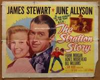f471 STRATTON STORY style A half-sheet movie poster '49 Stewart, baseball!