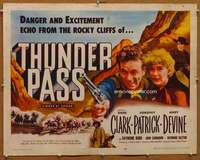 f492 THUNDER PASS half-sheet movie poster '54 Dane Clark, Dorothy Patrick