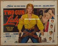 f503 TWO-GUN LADY half-sheet movie poster '56 Peggie Castle, Marie Windsor