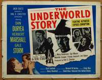f505 UNDERWORLD STORY style A half-sheet movie poster '50 Duryea, Marshall