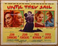 f509 UNTIL THEY SAIL style B half-sheet movie poster '57 Paul Newman, WWII