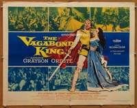 f511 VAGABOND KING half-sheet movie poster '56 Kathryn Grayson, Oreste