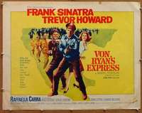 f516 VON RYAN'S EXPRESS half-sheet movie poster '65 Frank Sinatra, Howard