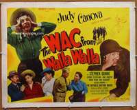 f518 WAC FROM WALLA WALLA style B half-sheet movie poster '52 Judy Canova