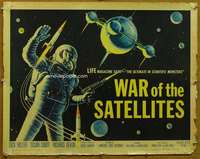 f521 WAR OF THE SATELLITES half-sheet movie poster '58 Roger Corman