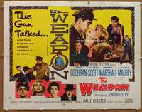 f524 WEAPON style B half-sheet movie poster '57 Steve Cochran, Liz Scott
